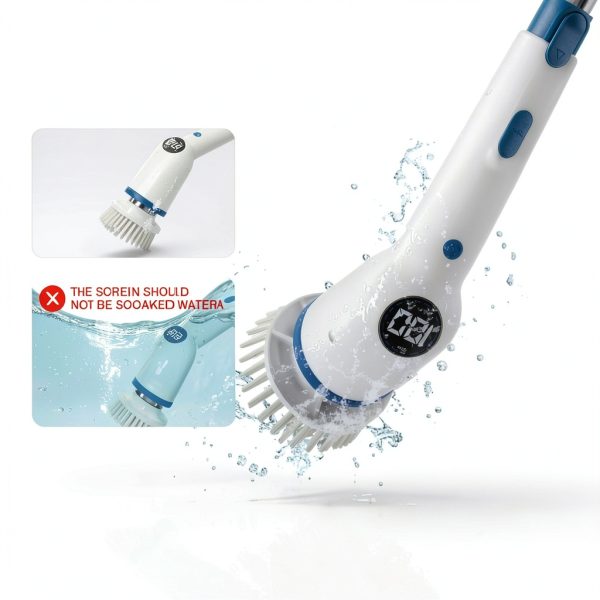 Electric Spin Scrubber Cordless 3‑Speed with 8 Replaceable Brush Heads-5