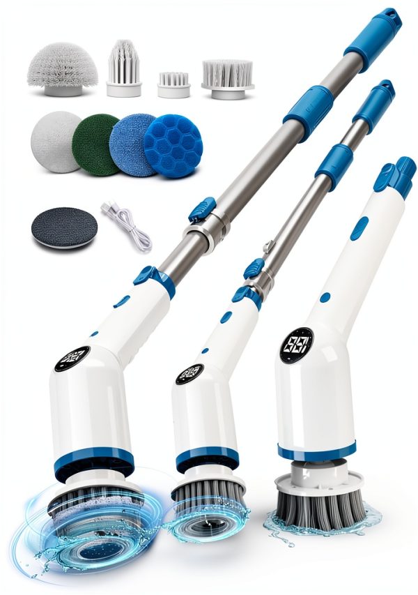 Electric Spin Scrubber Cordless 3‑Speed with 8 Replaceable Brush Heads-0